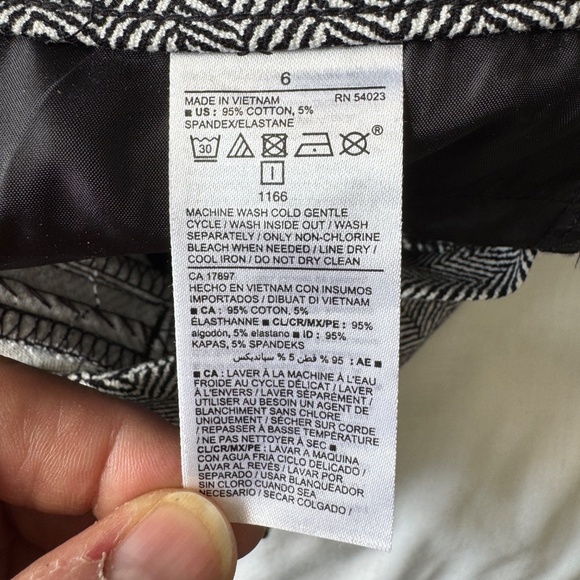 Old Navy Pixie Women's Herringbone Dress Pants Black/Gray Size 6 Business Casual - Picture 6 of 13